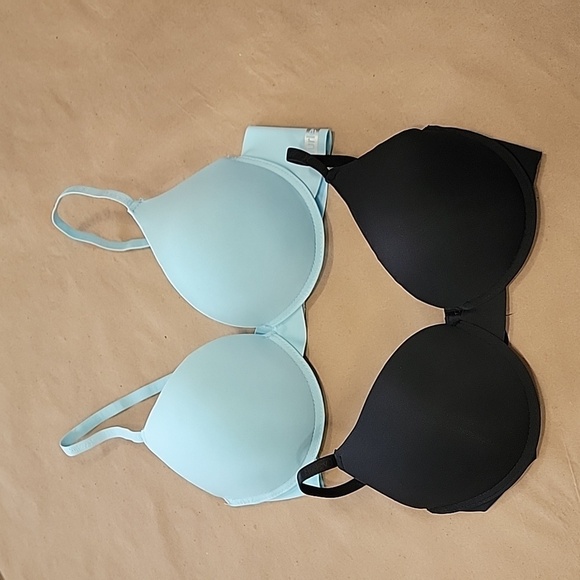2-Pack Hurley Size 36-C Underwire Padded Bra.  New without Tags.  Blue and Black - Picture 1 of 9